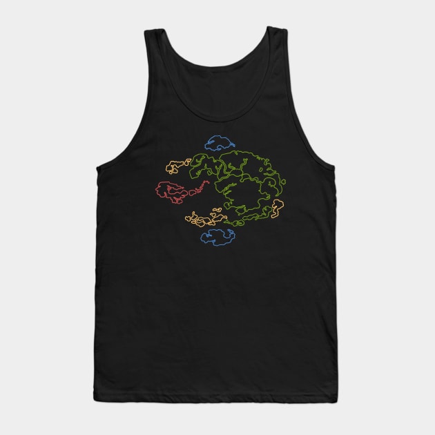 Avatar Map Neon Lines Tank Top by simplistictees